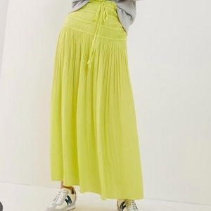 NWT Anthropologie Lynde Smocked Maxi Skirt